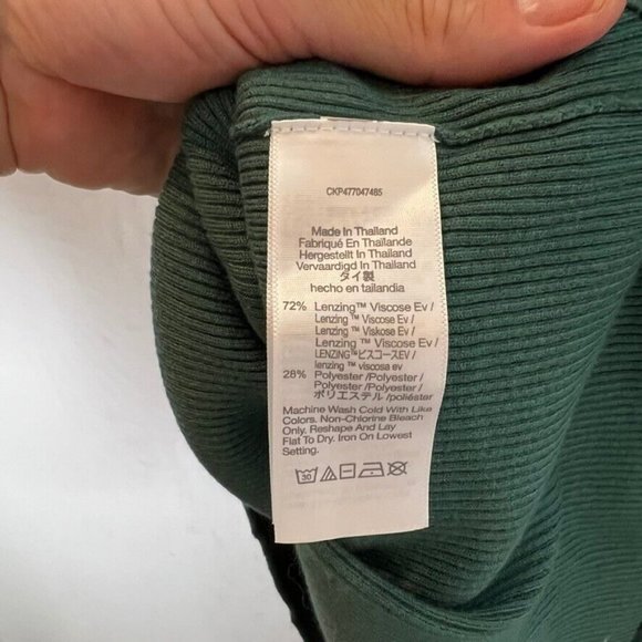 Madewell $55 Signature Knit Mockneck Sweater Tank Spruce Green Size M NM587 - Picture 5 of 7